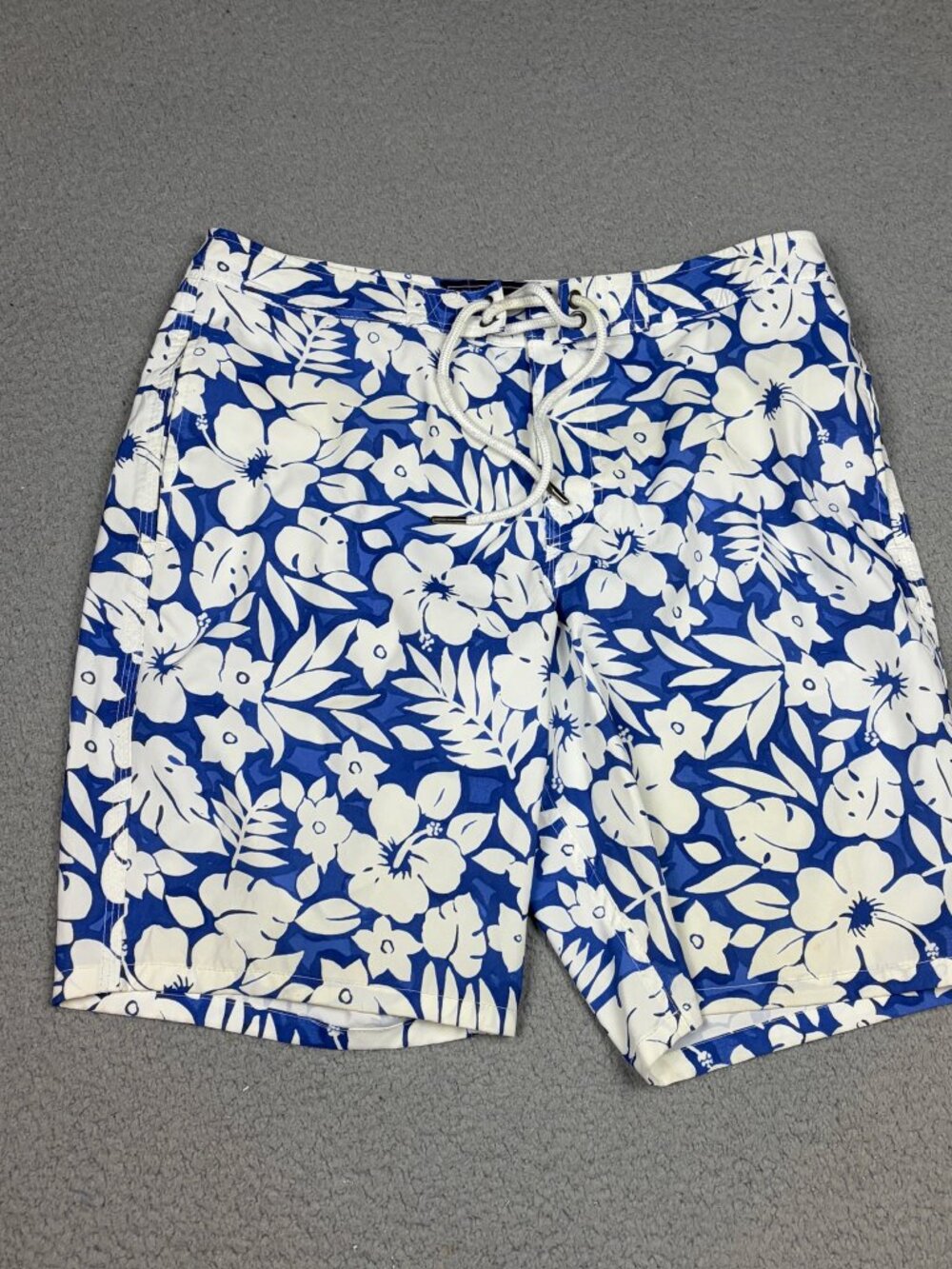 Abercrombie & Fitch Swim Trunks Mens Size 30 Blue Floral Stretch Beach Lined